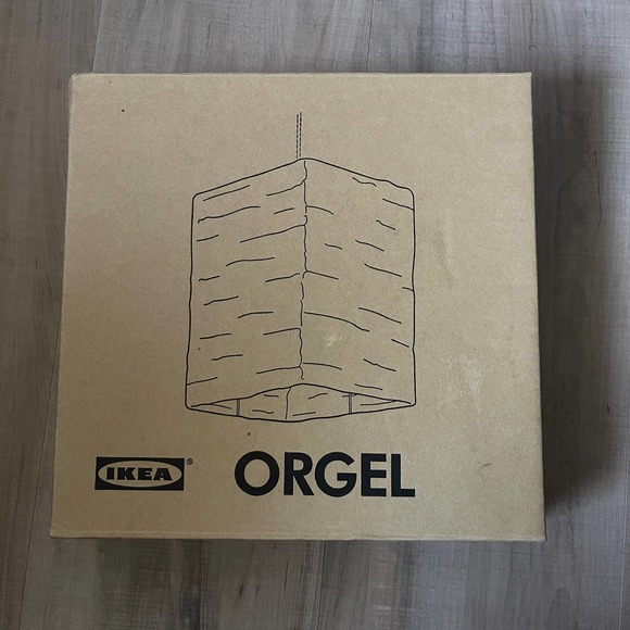 IKEA Orgel Paper Lamp‎ Shade Square Shape 600.212.74 Beige NEW In Box - Picture 1 of 3